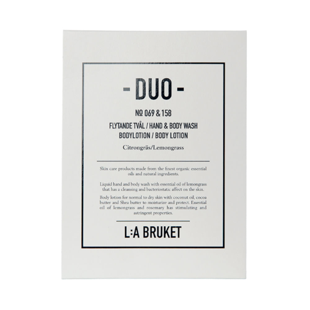 L:A Bruket 209 Duo-Kit Liquid Soap/Body Lotion Lemongrass