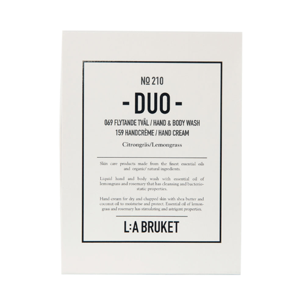 L:A Bruket 210 Duo-Kit Liquid Soap/Hand Cream Lemongrass